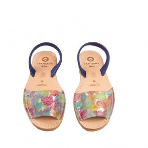 NEW NUMA BY SPANIANS women's avarca flat sandals narrow in spring flowers